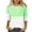 Mint Green, variant on Ahdbtas Womens Tops 3/4 Sleeve Crewneck Color Block Shirts Casual Print Trendy Tops Three Quarter Length T Shirt Summer Pullover