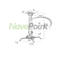 thumbnail image 5 of NavePoint Universal Extending Height Adjustable Ceiling Mount Profile 15 Inch to 22.8 Inch, 5 of 6