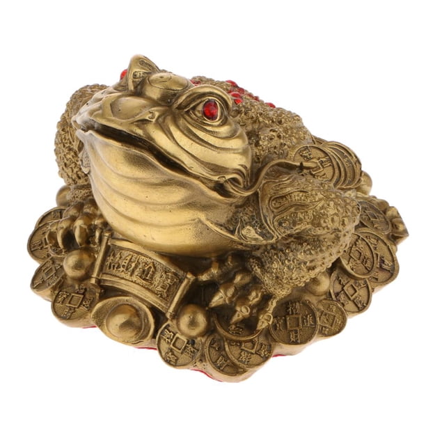 Figura de rana y sapo de la suerte del Feng Shui para el dinero y la fortuna METRO