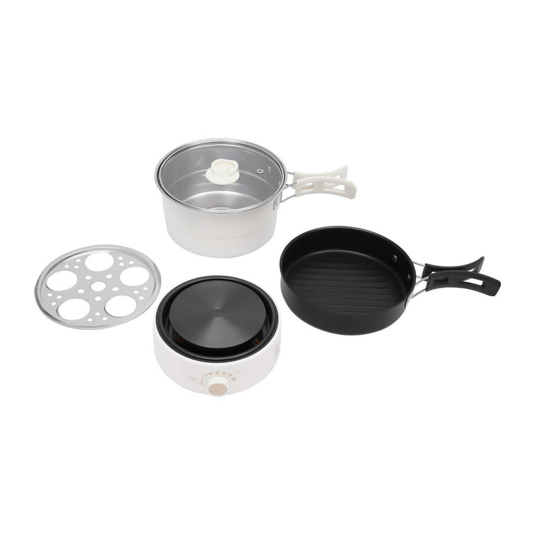 MIFXIN 4-in-1 Multifunction Electric Cooker Skillet Wok Electric Hot Pot  For Cook Rice Fried Noodles Stew Soup Steamed Fish Boiled Egg Small  Non-stick
