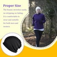 thumbnail image 7 of Linyer Hats Winter Baggy Chemo Caps Thicken Bonnet Double-layer Casual Windproof Headwear Ear Protection Gifts Riding black, 7 of 7