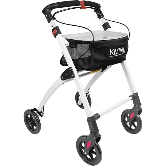 KMINA PRO - Lightweight Rollator Walker, Folding Rollators for Seniors and Narrow Doors