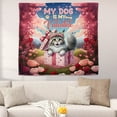 thumbnail image 2 of My Cat is My Valentine Cute Maine Coon in Gift Box Tapestry Cat Lover Kitten Owner Gifts Wall Hanging Backdrop Home Decor - 3006, 2 of 5
