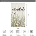 thumbnail image 6 of Get Naked Small Stall Wildflower Half Shower Curtain 36Wx72H Inch Farmhouse Flower Botanical Floral Herbs Decor Bathroom Windows Balconies Fabric Polyester Waterproof 7 Pack Plastic Hooks, 6 of 6