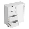 thumbnail image 6 of Ktaxon Larger Wooden Bathroom Floor Cabinet, Side Storage Organizer with 4 Drawers, 1 Cupboard & 2-Shelves, White, 6 of 25