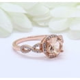 thumbnail image 6 of HeartsAndYou 2ct Natural Morganite & Diamond Engage Ring Twist Shank Halo 14k SOLID Rose Gold, 6 of 9