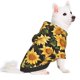 thumbnail image 2 of Fotbe Vintage Black Plaid Sunflower Sudadera con Estampado para Perros Pequeños – Suéter con Capucha para Mascotas, Tela Suave de Forro Polar con Bolsillo-XX-Large, 2 of 7