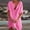 Pink, variant on ELFINDEA Womens Plus Blouses & Tunics Fall Autumn Fashion Mid-Length Loose Solid Color Short Sleeve Shirt Casual Womens Tops Pink 6X