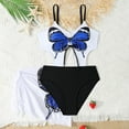 thumbnail image 2 of Gerichy Toddler Girl Swimsuit,Girls Bathing Suit Toddler Baby Girls Summer Swimsuits Striped Printed Bowknot Two Piece Swimwear Bikini Bathing Suit, 2 of 8