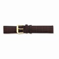 thumbnail image 1 of 18mm Brown Wild Alligator Gold-tone Buckle Watch Band 7.5", 1 of 2