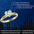 thumbnail image 3 of Gem Stone King 14K Two Tone Gold Green Prasiolite Solitaire Engagement Ring for Women | 1.75 Cttw | Heart Shape 8MM | Gemstone Birthstone | Size 9, 3 of 7