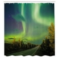 thumbnail image 3 of Ambesonne Surreal Shower Curtain, Nordic Rays of Sun, 69"Wx84"L, Blue Lime and Fern Green, 3 of 5