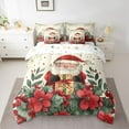 thumbnail image 3 of Homewish Retro Santa Claus 7-Piece Twin Bedding Sets,Red Xmas Berry Bedding Comforter Set,Green Christmas Flower Sheet Sets For Girl Boy,Breathable Home Decor Reversible, 3 of 9