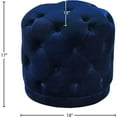 thumbnail image 4 of Meridian Furniture Harper Contemporary Velvet Ottoman/Stool in Navy, 4 of 4