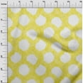 thumbnail image 3 of oneOone Silk Tabby Yellow Fabric Asian Ikat Craft Projects Decor Fabric Printed By The Yard 42 Inch Wide, 3 of 4