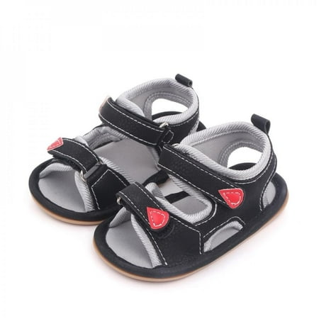 

Summer Baby Clothes Boy Shoes born Infant Baby Clothes Boy Sandals leather Rubber Sole Anit-slip First Walkers Size 0-24M