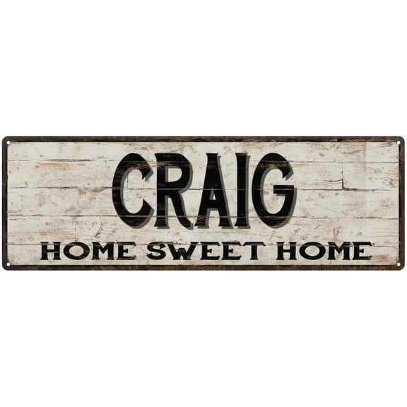 CRAIG Rustic Home Sweet Home Sign Gift 6x18 Metal Decor 206180084307