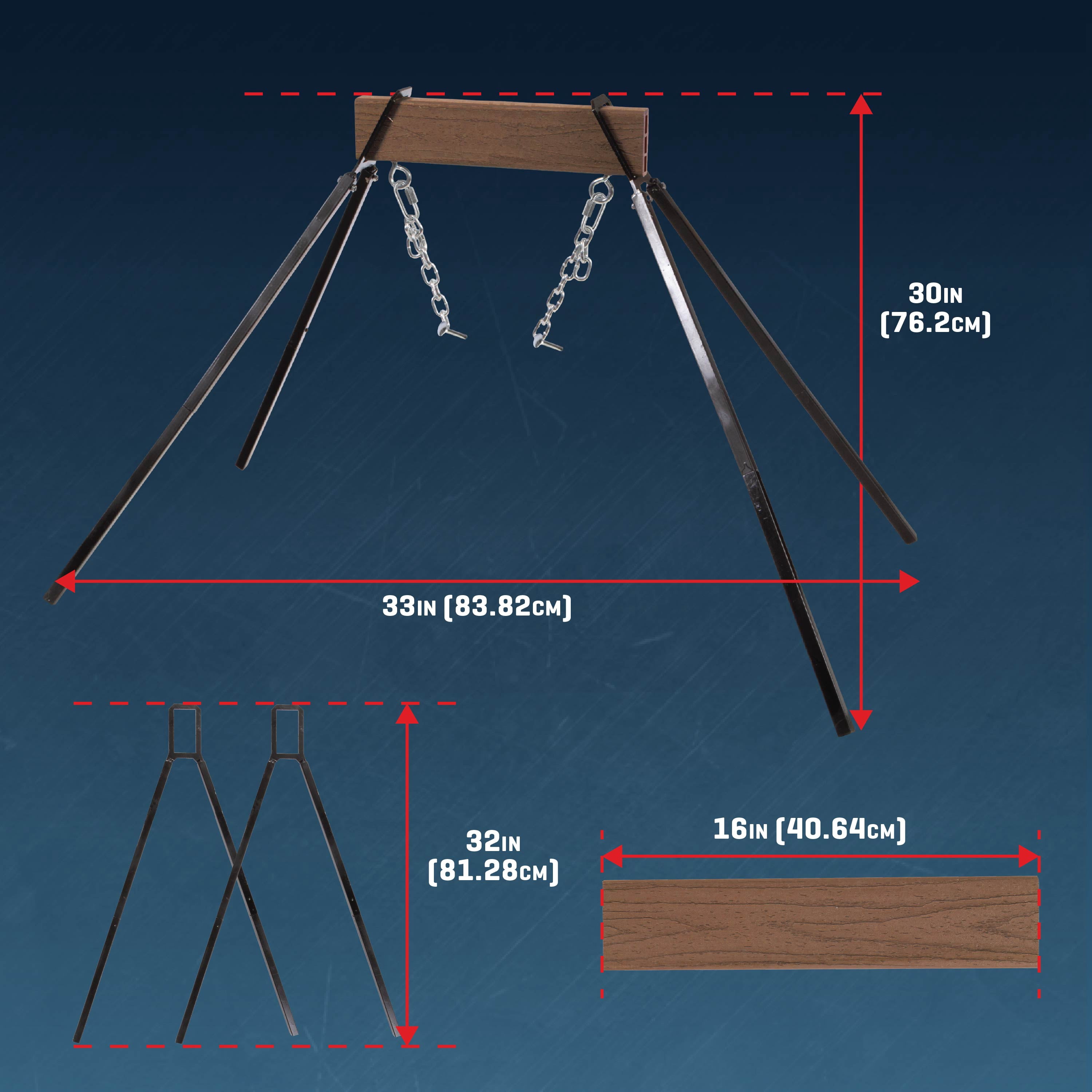 Allen Company Gong Target Hanger Kit, Heavy-Duty Steel, Target Stand