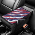 thumbnail image 2 of Chririnla Car Armrest Seat Box Cover USA Bald Eagle Flag Pattern Non Slip Car Armrest Cover Van, with Pockets Car Armrest Middle Box Pad, 2 of 6