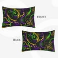 thumbnail image 4 of Daiia Neon Mardi Gras Bedding Waterproof Pillow Protector Zippered Queen – Bed Bug Proof Pillow Encasement-14"x20", 4 of 9