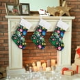 thumbnail image 7 of Coolnut 1PCS Christmas Stocking Cock Flowers Xmas Stockings Decoration for Family Holiday Party Ornaments Decor Fireplace, 17.7 x 12 Inch, 7 of 7