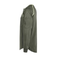 thumbnail image 2 of FR Shirts for Men 5.5oz Lightweight 100% Cotton Flame Resistant Henley NFPA 2112 CAT2 Work Shirt Dual Pockets Gray 2XL, 2 of 7