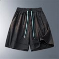 thumbnail image 2 of Mens Hiking Cargo Shorts Casual Shorts Summer Elastic Waist Loose Straight Leg Five Pants for Big Size, 2 of 4