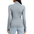 thumbnail image 4 of Mineart Fleece Lined Turtleneck Base Layer Top for Women Long Sleeve Slim Fit Thermal Layering Tee, 4 of 9