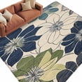 thumbnail image 2 of 6'x9' Area Rugs, Vintage Botanical Flowers Indoor Outdoor Area Rug for Living Room Bedroom, Rustic Floral Beige Burlap Washable Bathroom Rugs Kitchen Floor Carpet Mats Home Decor Aesthetic, 2 of 8