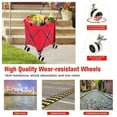 thumbnail image 4 of Costway Folding Shopping Cart Utility with Water-Resistant Removable Canvas Bag Red, 4 of 10