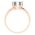 thumbnail image 4 of 2 ctw Solitaire Anniversary Ring for Women | Heart Cut Blue Moissanite | Hyperallergenic Solid 18K Rose Gold, 4 of 5