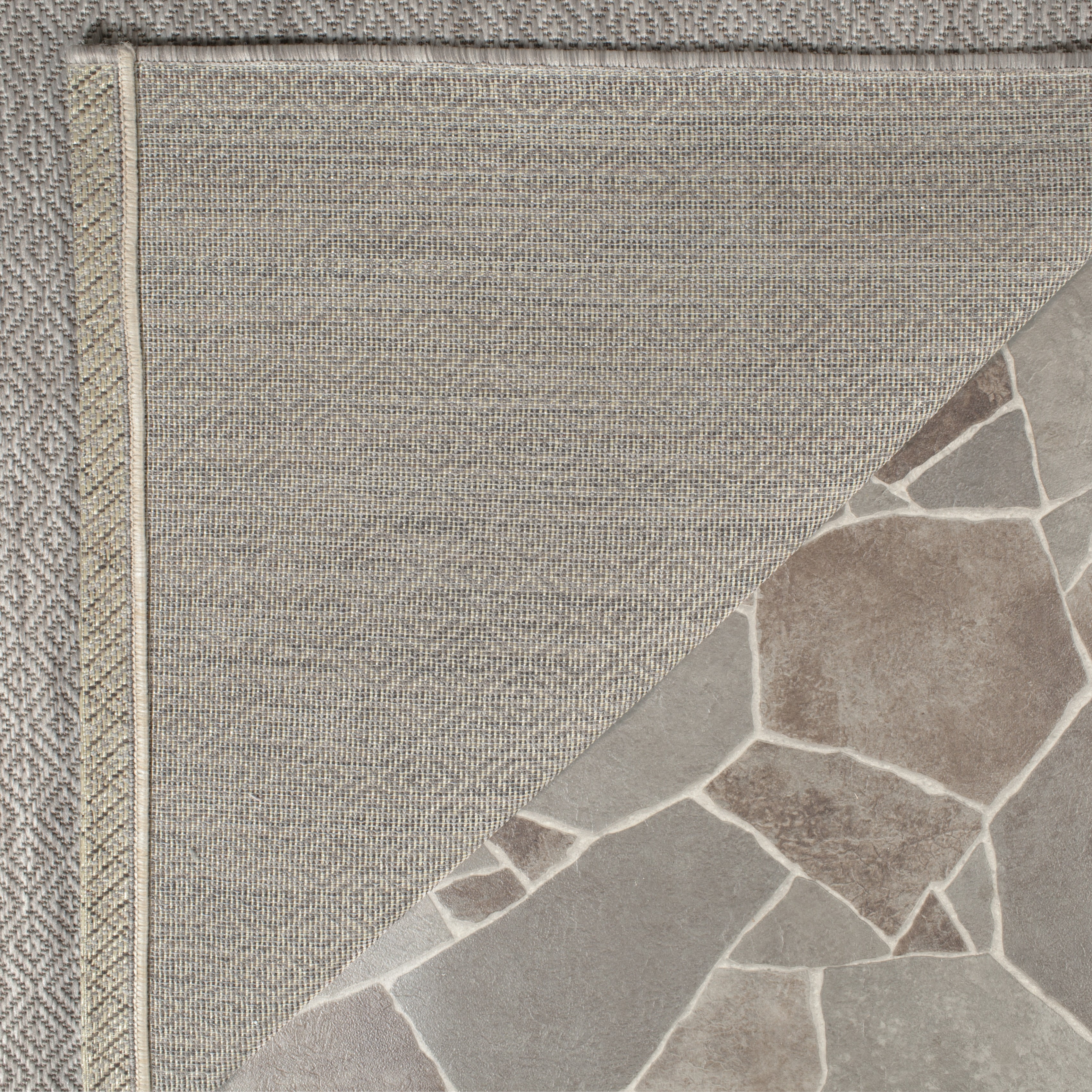 Safavieh Courtyard Mitre Geometric Indoor/Outdoor Area Rug, Beige, 6'7" x 6'7" Round