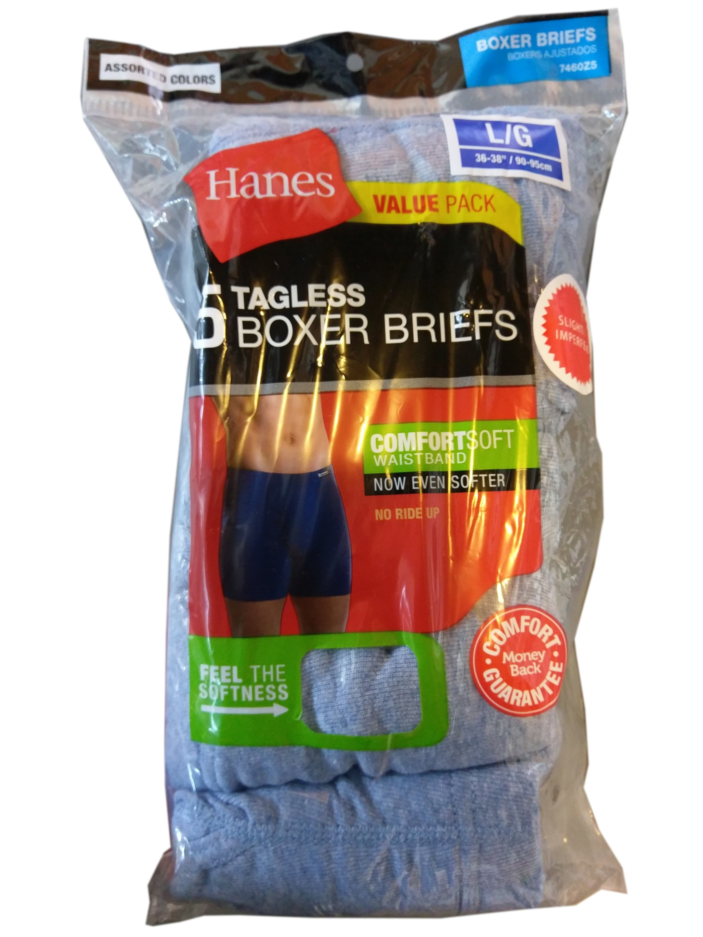 Hanes 5-pack Light Blue Comfortsoft Tagless Waistband Soft Boxer Briefs ...