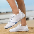 thumbnail image 5 of lnmuld Men Women Barefoot Shoes, Breathable Mesh Shoes for Water Yoga Fitness Hiking Color:White,Size:10, 5 of 7