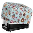 thumbnail image 5 of Yuyamidu Doughnut Toaster Cover 2 Slice Dirt-Resistant Wide Slot Bread Maker Cover Blue Kitchen Small Appliance Cover Baking Supplies Protection Cover Dessert Theme, 5 of 7