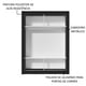 thumbnail image 5 of Ropero Closet Madesa Denver 2 Puertas Corredizas con Espejo Negro, 5 of 5