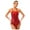 Red, variant on Doomiva Women Sparkling Sequins Fringed Dance Leotard Cross Back Jazz Ballet Latin Dance Dress Silver XL