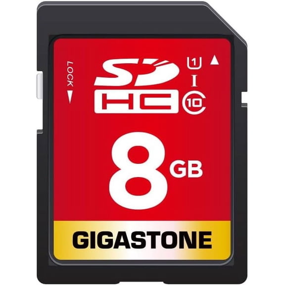 Gigastone 8GB SD Card UHS-I U1 Class 10 SDHC Memory Card Full HD Video Canon Nikon Sony Pentax Kodak Olympus Panasonic Digital Camera