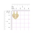 thumbnail image 3 of 14k Tricolor Gold, Sharing Heart Rose & Te Amo Pendant Love Charm 16mm, 3 of 5
