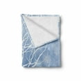 thumbnail image 2 of Winter Soft Flannel Fleece Throw Blanket, Abstract Winter Imagery with Snowy Weather Deer and Other Animals Seasonal Theme, Cozy Plush for Indoor and Outdoor Use, 50" x 70", Blue White, by Ambesonne, 2 of 6