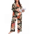 thumbnail image 6 of Cueply Women's Plus Size Pajama Set Long Sleeve Loungewear Long Pants Sleepwear Soft 2 Piece Pjs with Pockets, 6 of 9