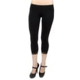 thumbnail image 2 of Vivian's Fashions Capri Leggings - Cotton, Lace Trim (Junior/Junior Plus Sizes), 2 of 5