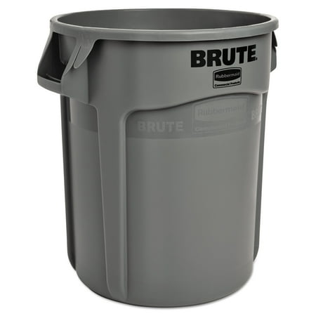 Gallon Brute Round Container Lid - Rubbermaid Commercial Round Brute Container, Plastic, 10 gal, Gray