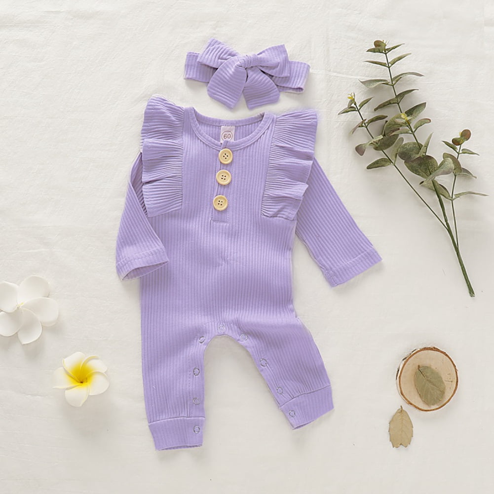 Actoyo Newborn Infant Baby Girl Romper Bodysuit One-pieces Outfits Clothes 0-18M