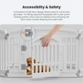 thumbnail image 4 of ZUNMOS Plastic Puppy Playpen, 24" 6-Panel Dog Playpen Indoor Pet Fence Small Pet Pen, White, 4 of 6
