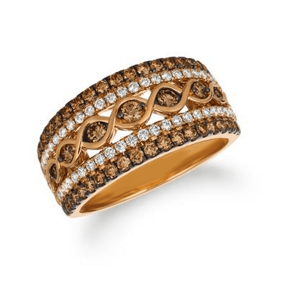 Natural Smoky Brown Quartz Danity Ring in 925 Sterling Silver - Anniversary Gift For Wife