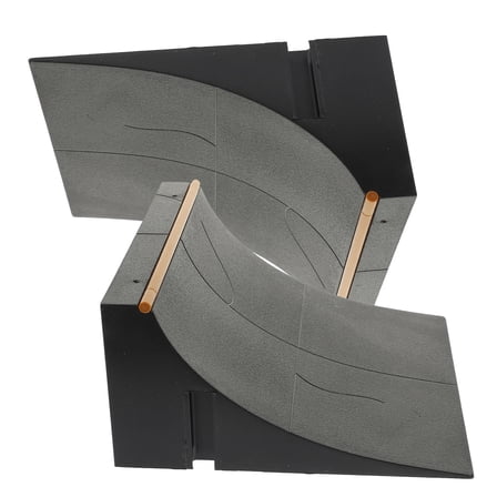 TABLZONE 2Pcs Finger Skateboard Ramp Black Plastic Finger Sport Supply for Realistic Skate Park Simulation