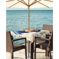 thumbnail image 3 of nqOlkjepod Farmhouse Chicken Outdoor Tablecloth with Umbrella Hole & Zipper, Watercolor Flowers Floral Farmhouse Square Table Cover 54x54 Inch, Dining Waterproof Table Cloth Protector for Patio, 3 of 7