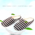 thumbnail image 3 of Striped Cloth Bottom Couples Warm Slippers Non Slipping Shoes for Men & Women, 3 of 9