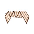 thumbnail image 5 of INSPIRE CHIC Women Stripes Contrast Color Skinny Long Scarves Satin Silky Ribbon Hair Band Neckerchief Neck Scarf Brown 96x9cm, 5 of 6